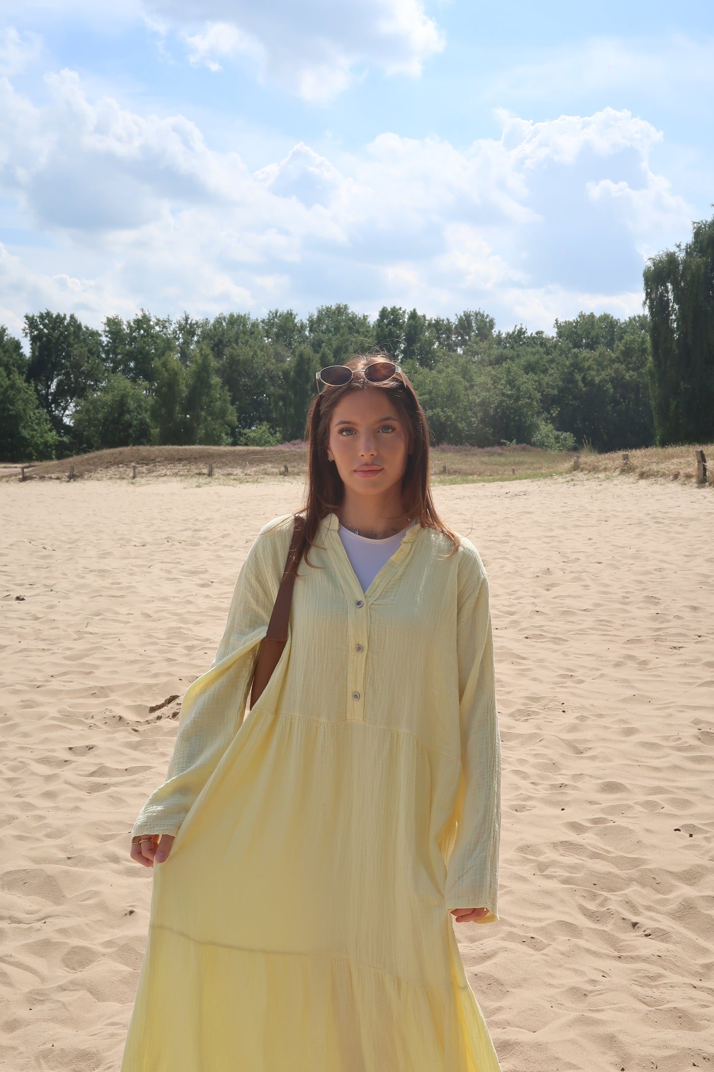 Leinenkleid Gelb