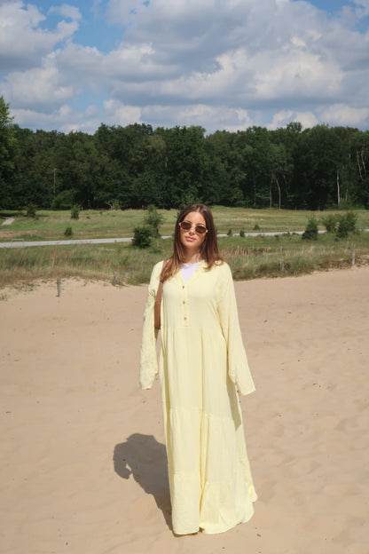 Leinenkleid Gelb