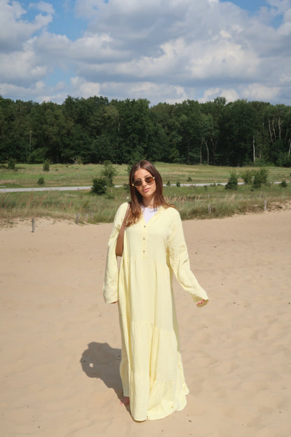 Leinenkleid Gelb