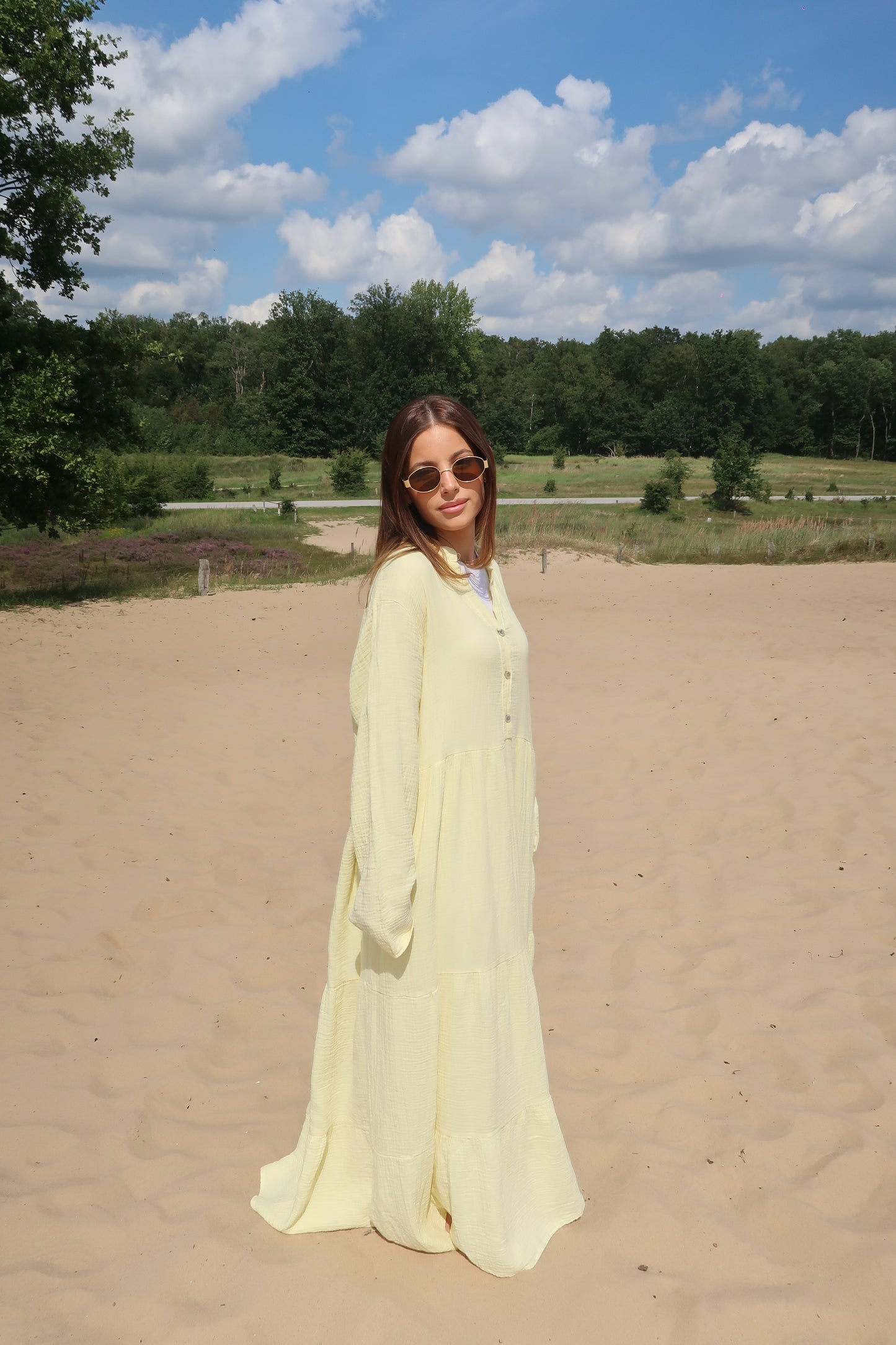 Leinenkleid Gelb