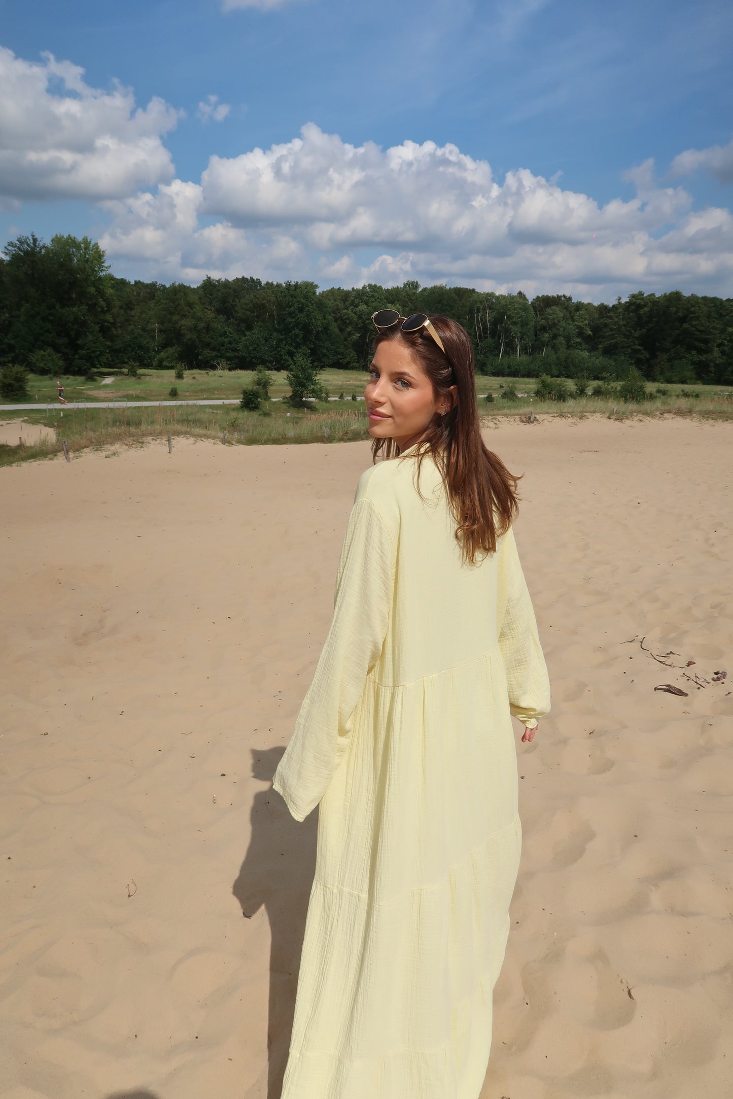 Leinenkleid Gelb