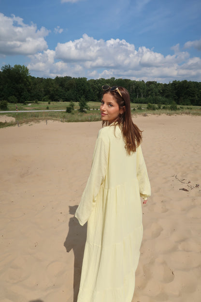 Leinenkleid Gelb