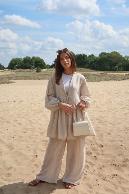 Zweiteiler beige