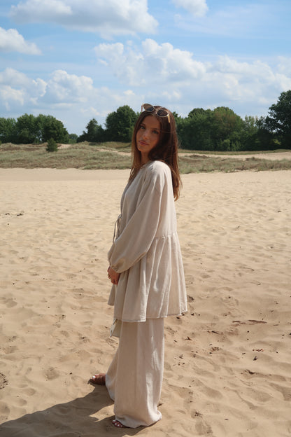 Zweiteiler beige