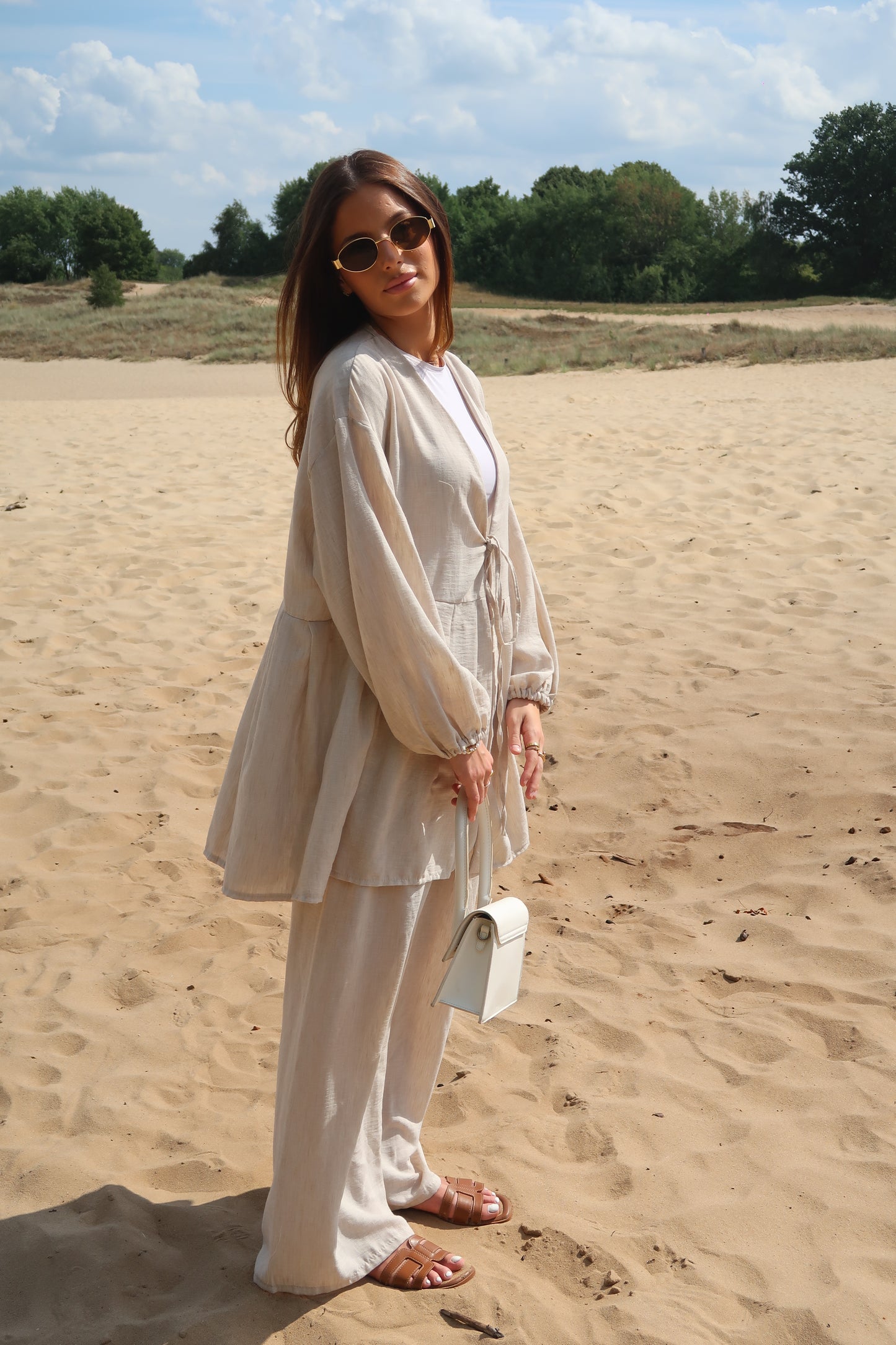 Zweiteiler beige
