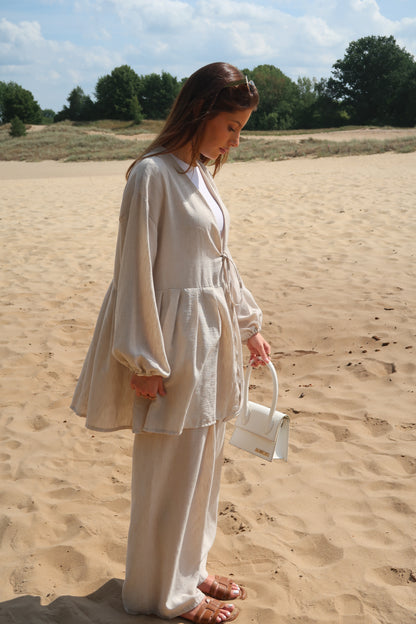 Zweiteiler beige